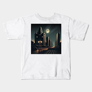 Art Deco Style Cityscape Kids T-Shirt